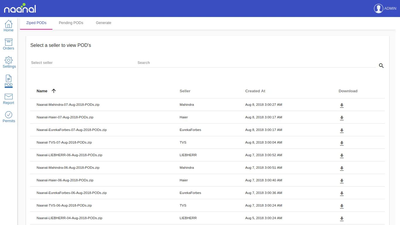 Logistics Admin Panel