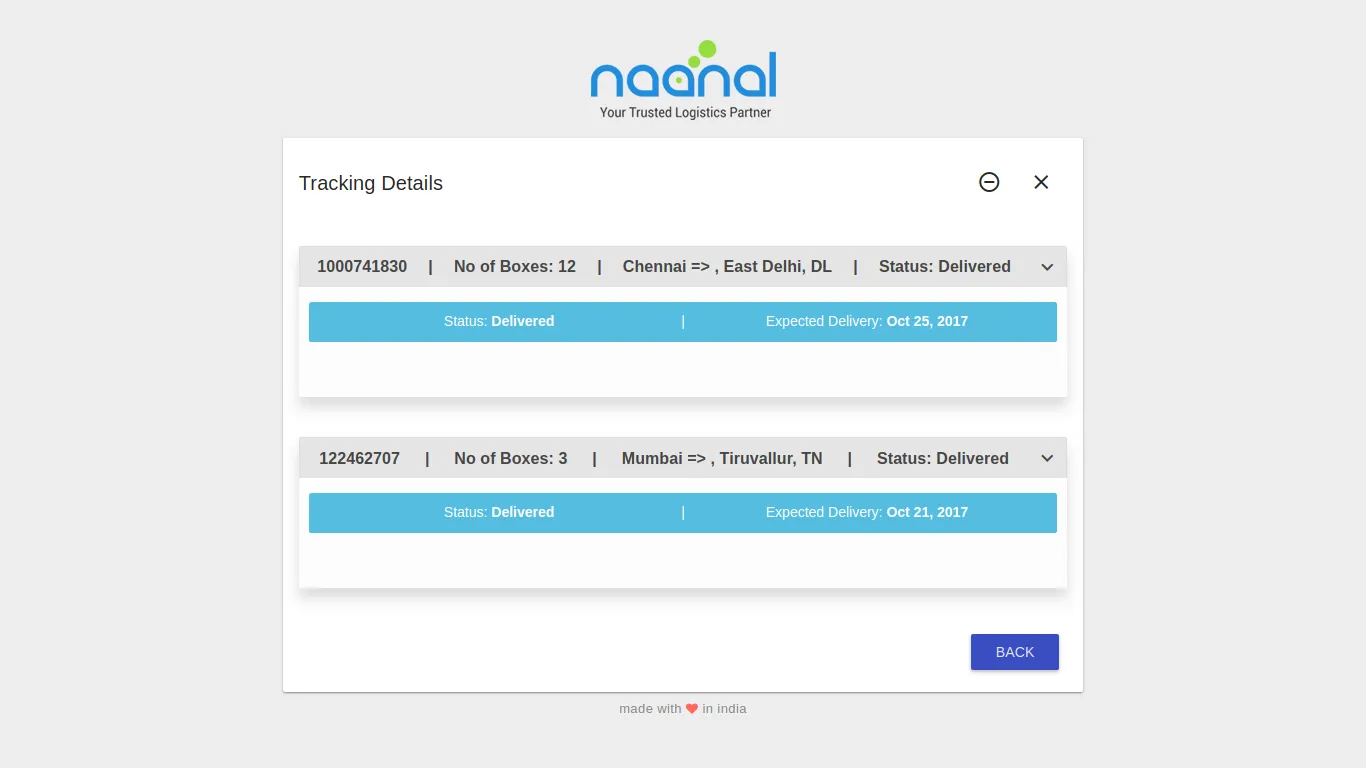Logistics Tracking