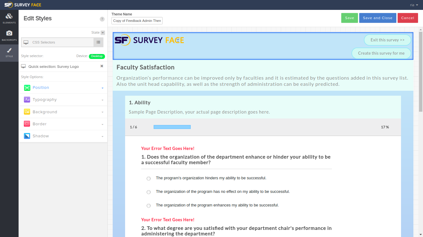 Survey collector