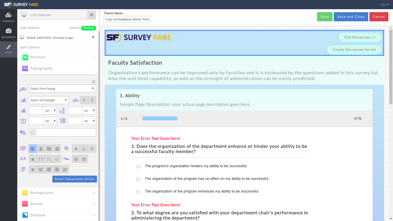 Survey collector