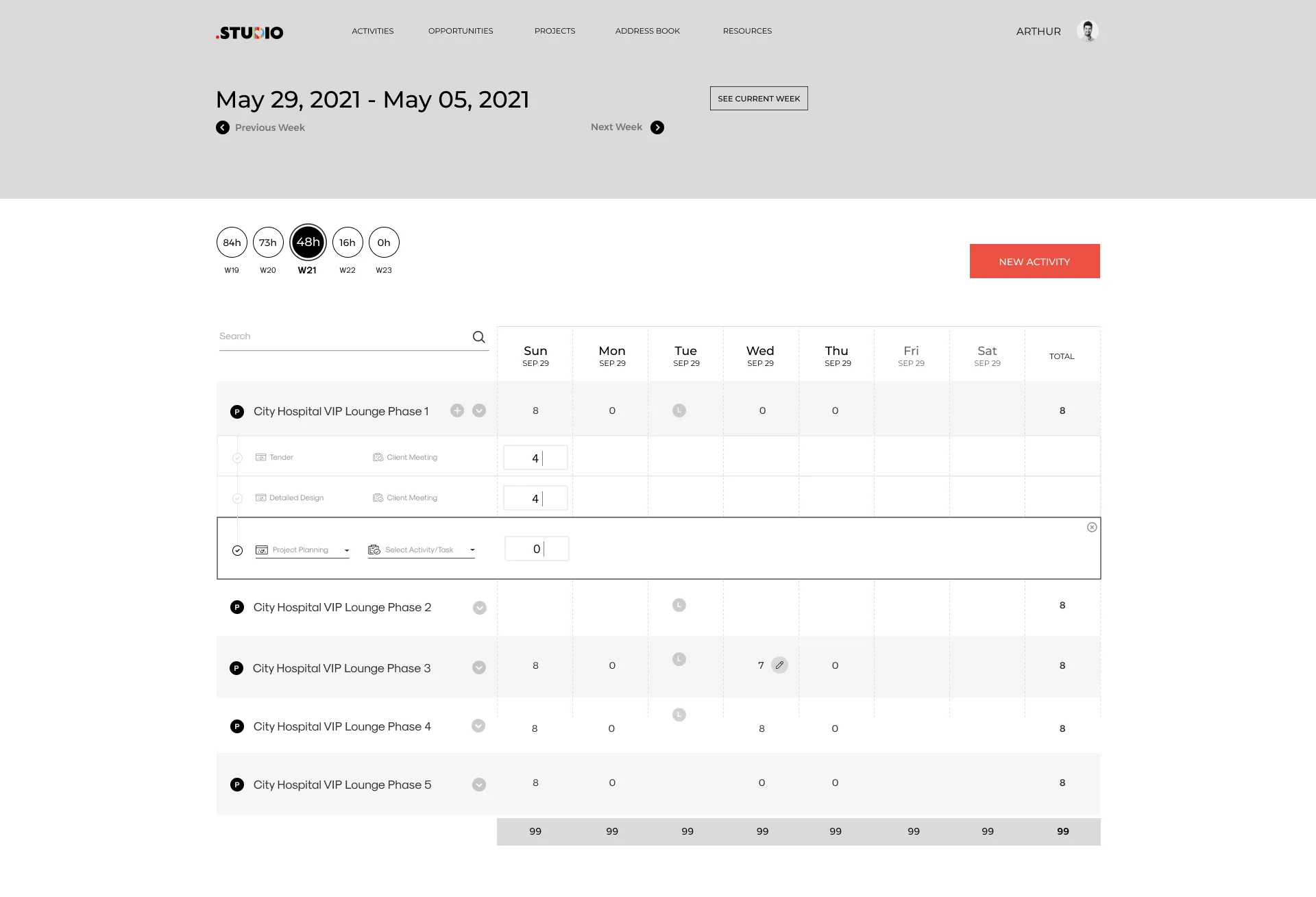 user activity screen 4