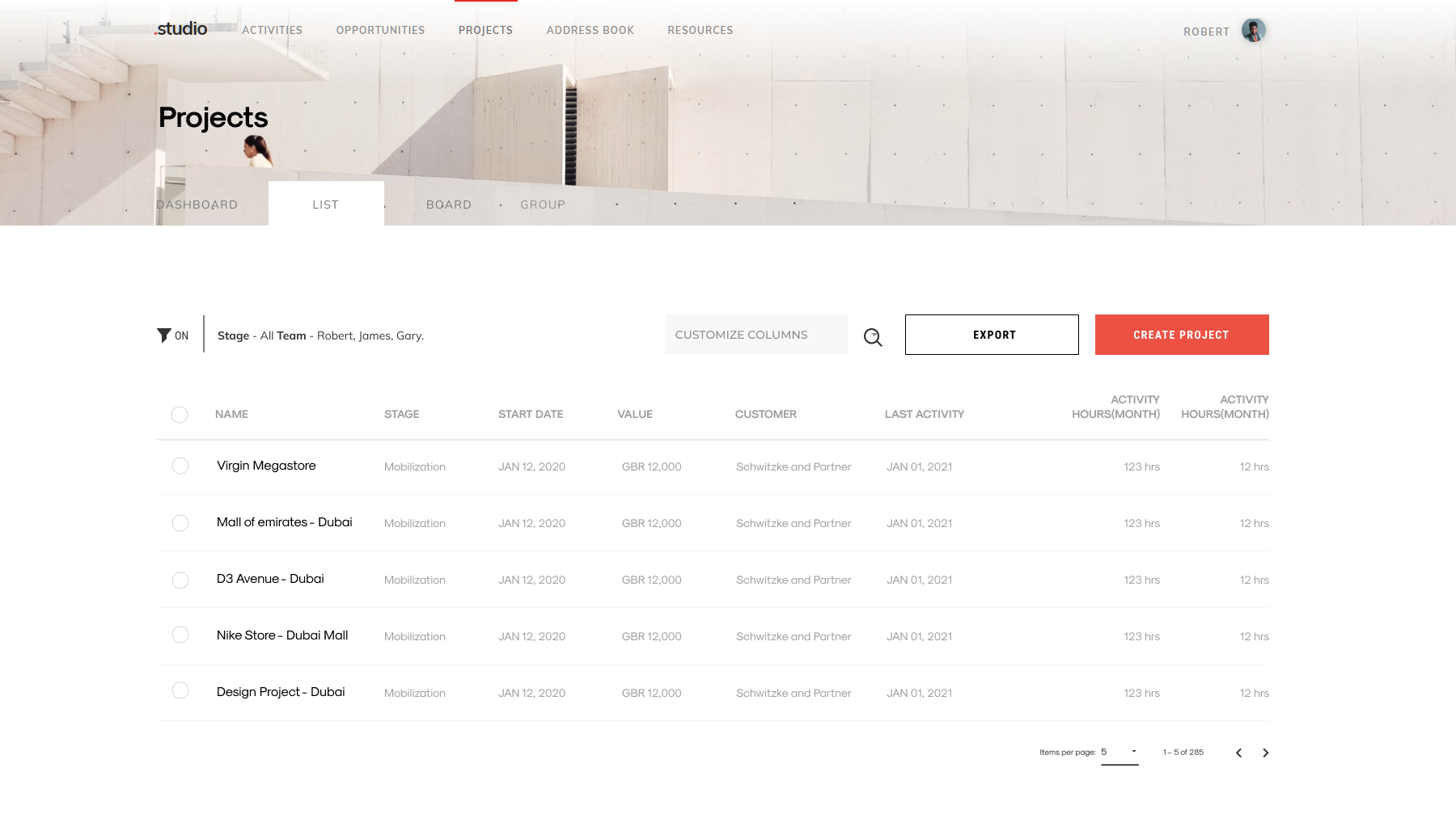 Project List